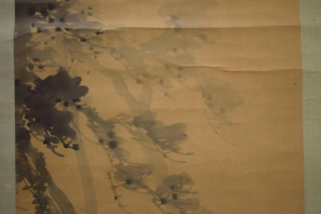 真作/柴田義董/富士山水図/布袋屋掛軸HI-849