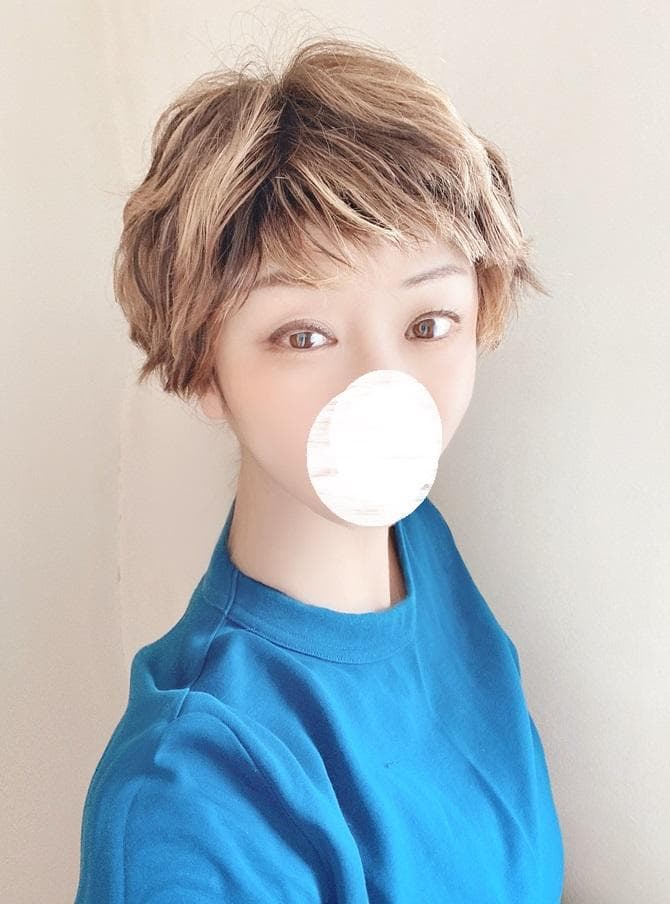 パープルプル　フォンテーヌ　VALAN　人毛MIX　グラデーションショート