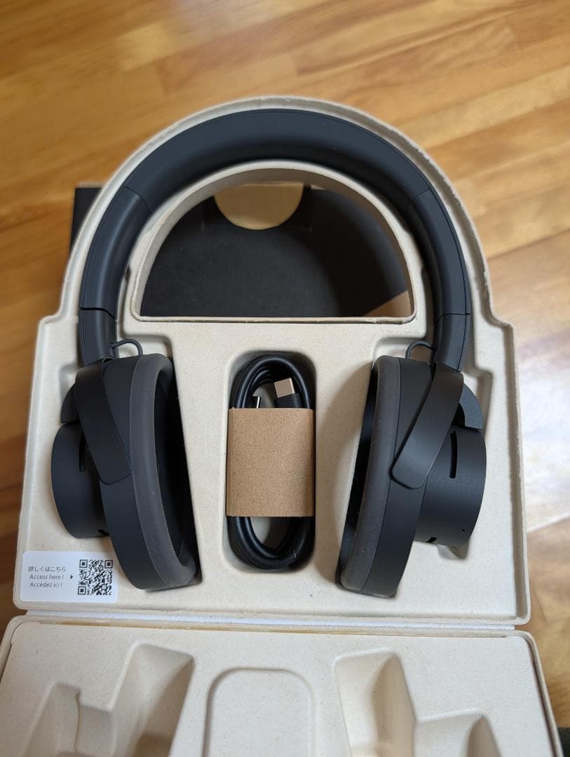 ワイヤレスヘッドホン グレー