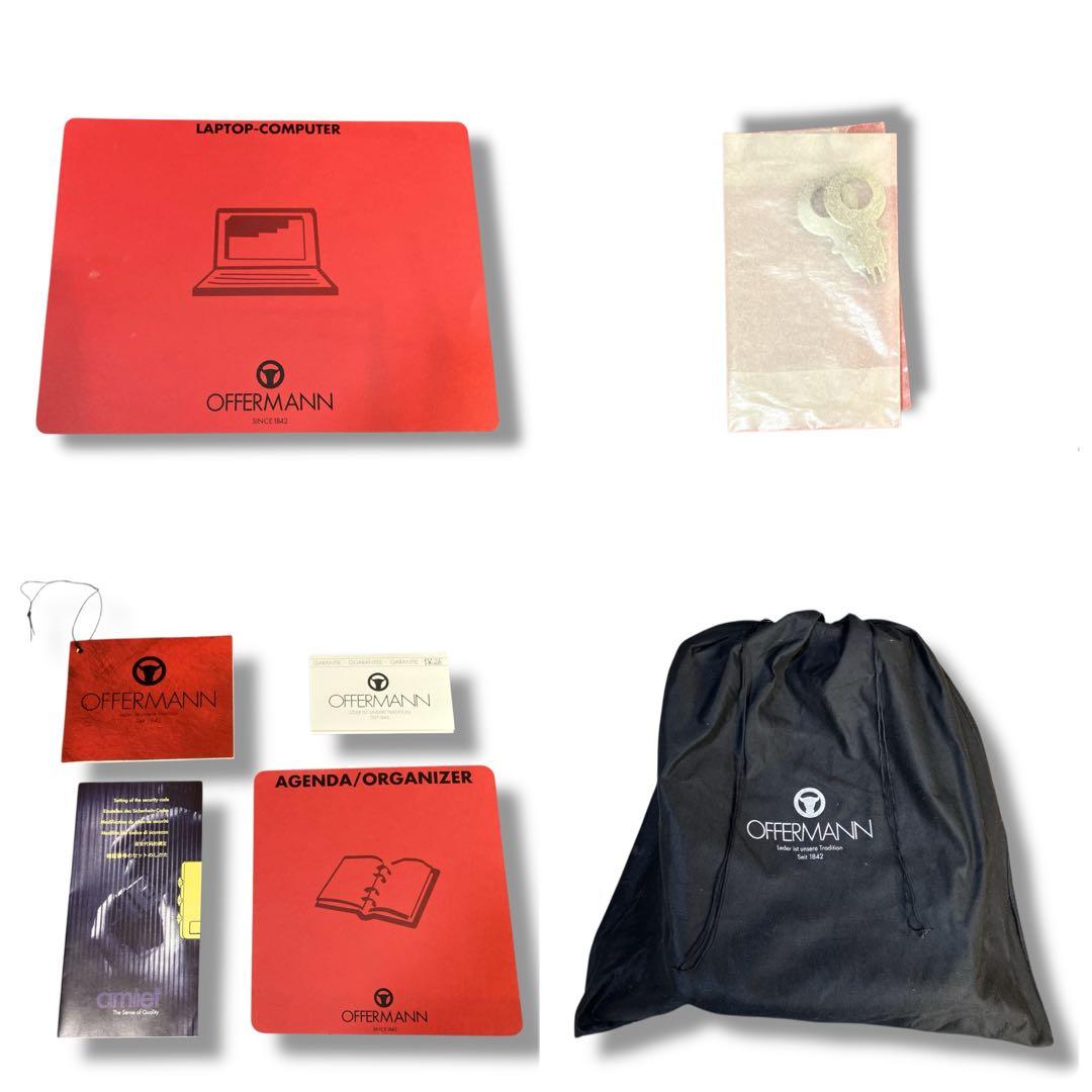 オファーマン 良品 ドイツ製 ソフトレザー アタッシュケース ブラック 袋付き