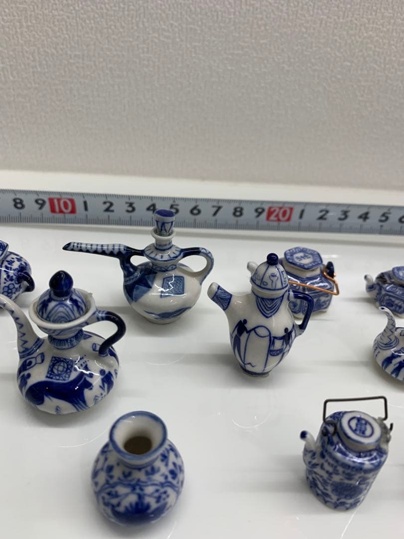 染め付け　ティーポット(ミニチュア)