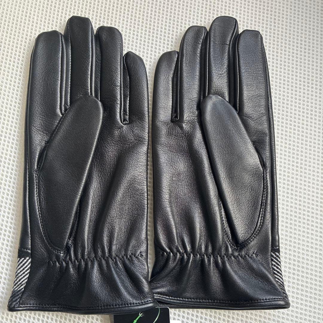 新品　ブラックレーベルクレストブリッジ　レザー 手袋　グローブ　ブラック