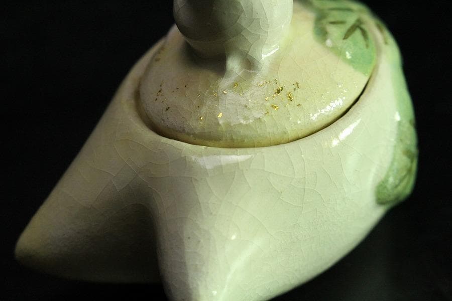 茶道具 楽入作 大根鼠 香合 共箱 未使用(K-LC857)