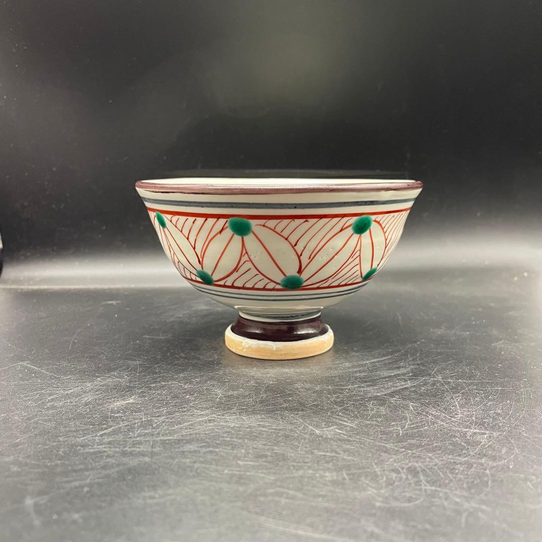 【105】日吉窯 色絵抹茶茶碗 加藤丈佳