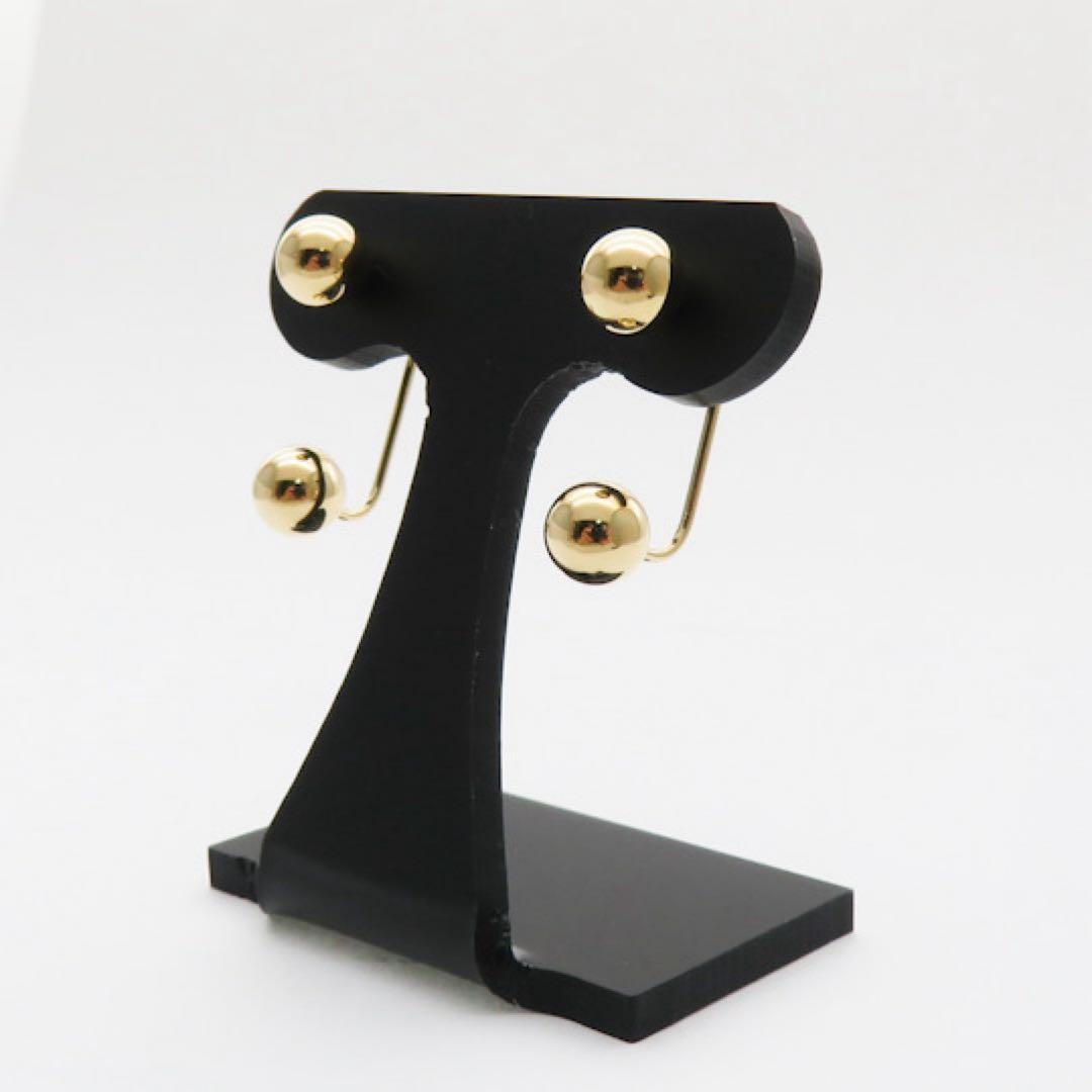 k*o様 新品　K18YG 丸玉デザイン ピアス＆キャッチセット　プレゼントにも