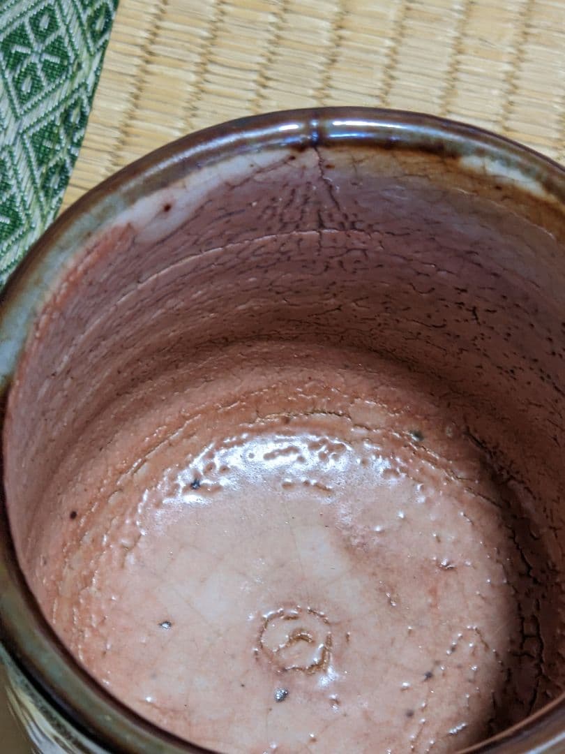 ♦ 志野焼 茶道具 筒茶碗 美濃焼 抹茶碗 工芸コレクション骨董品アンティーク