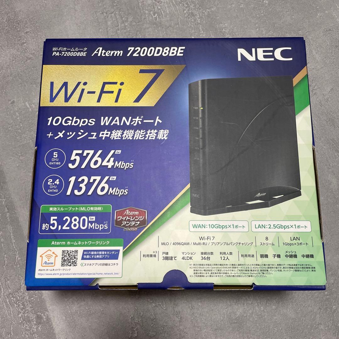 NEC Aterm PA-7200D8BE wifiルーター