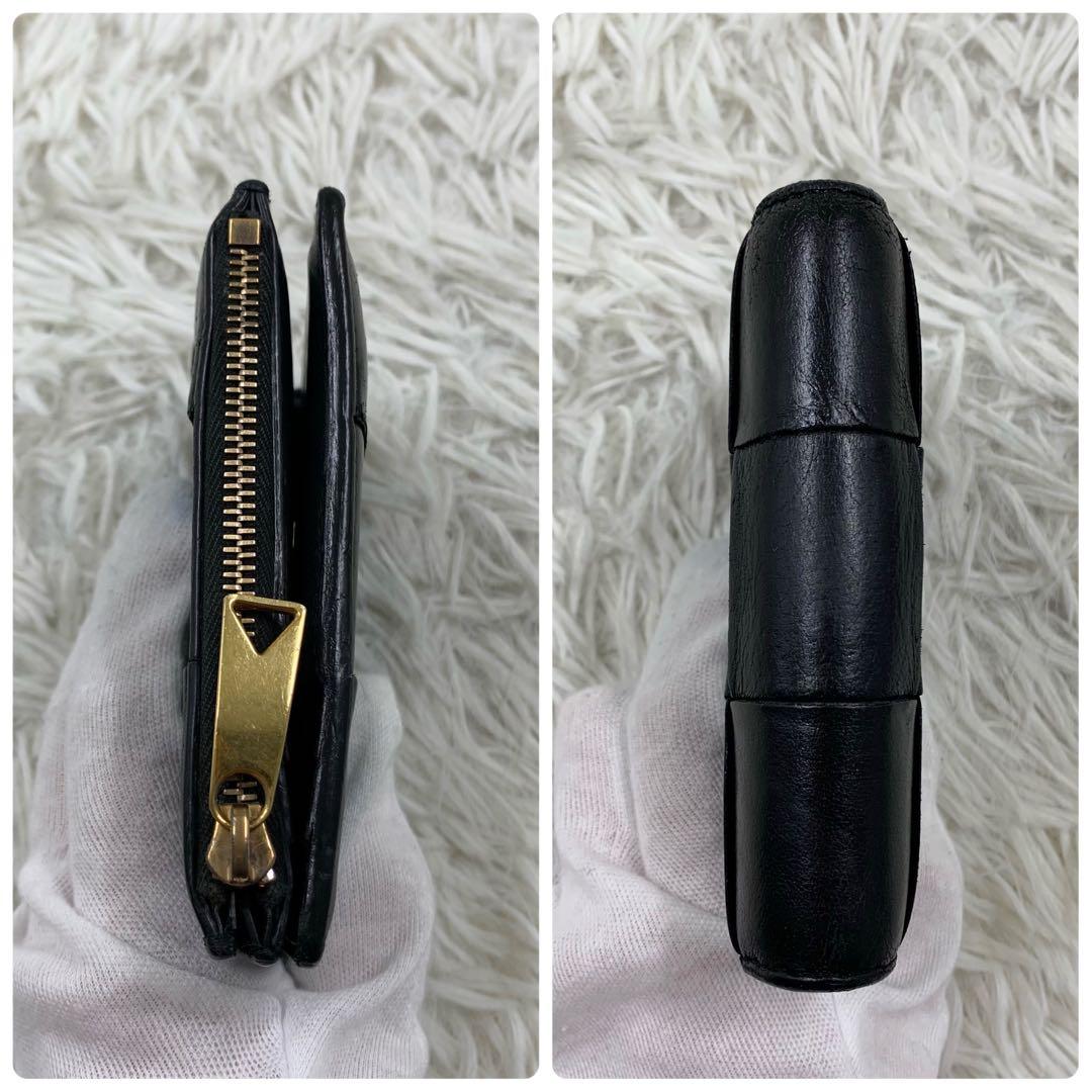 【✨美品✨】ボッテガヴェネタ カセット 二つ折り財布 ブラック RFID