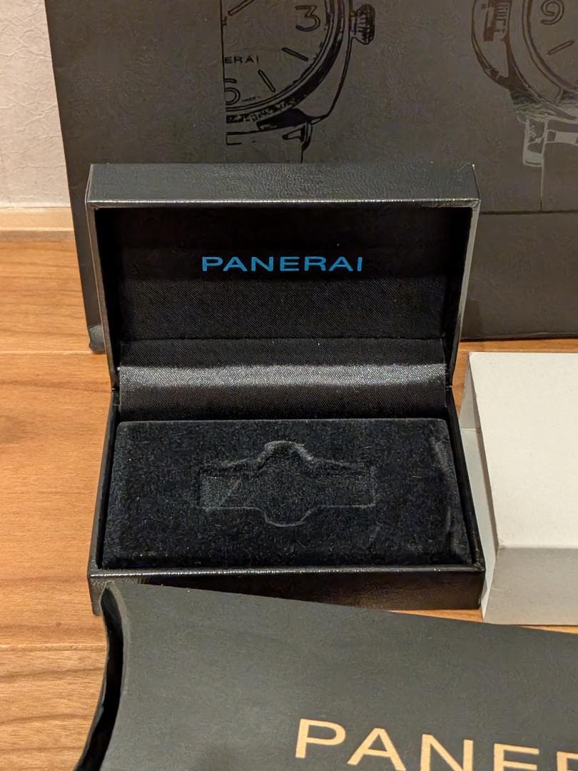 PANERAI 純正Dバックル、純正ブラックラバーベルト