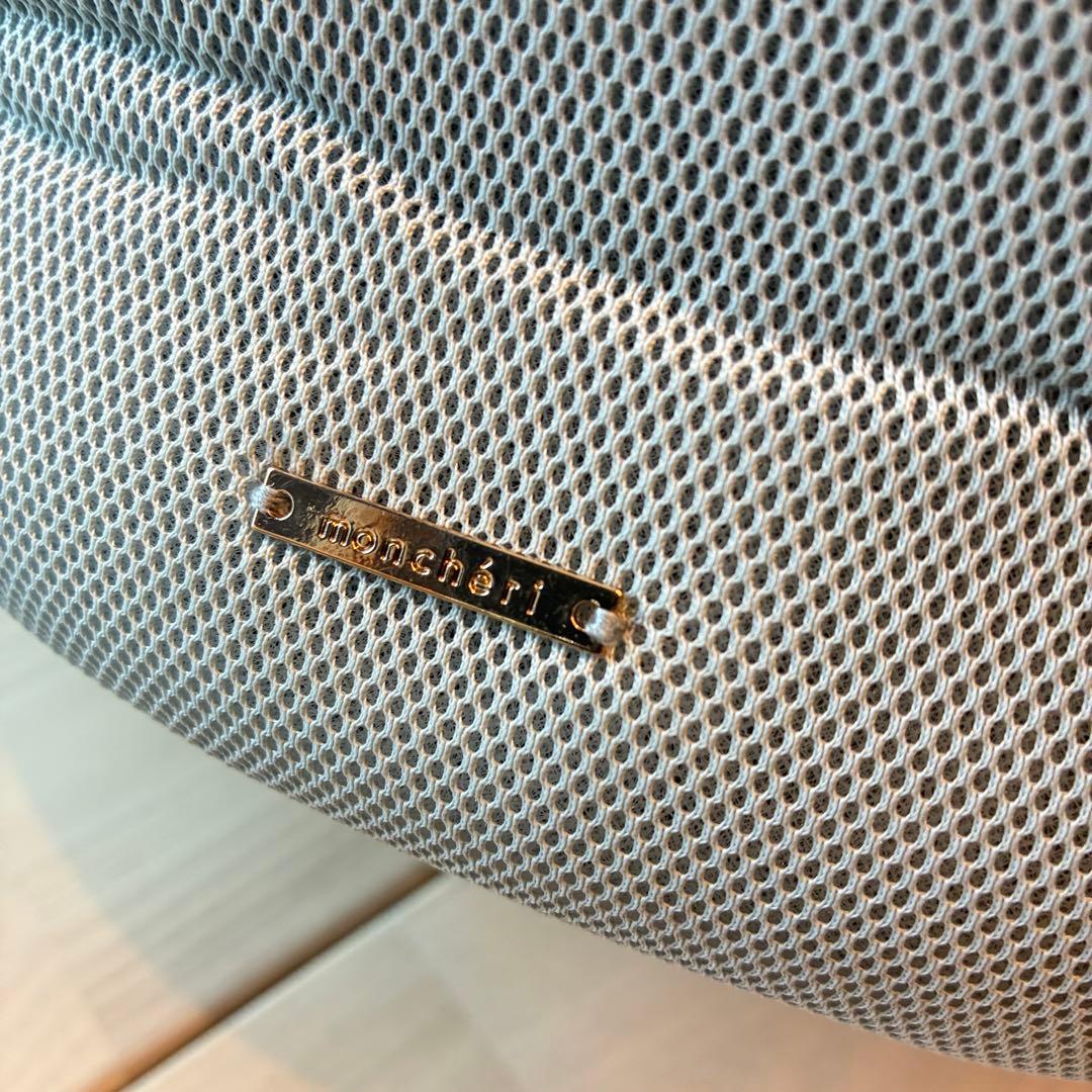 未使用　モンシェリ　メッシュキャリーリュック　グレー　軽量メッシュ巾着リュック