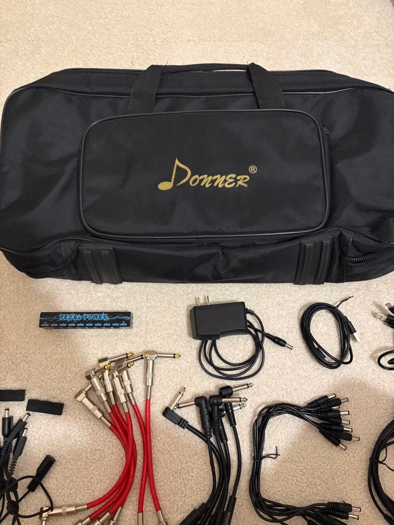 エフェクター　ペダルボード　パッチケーブル大量まとめ