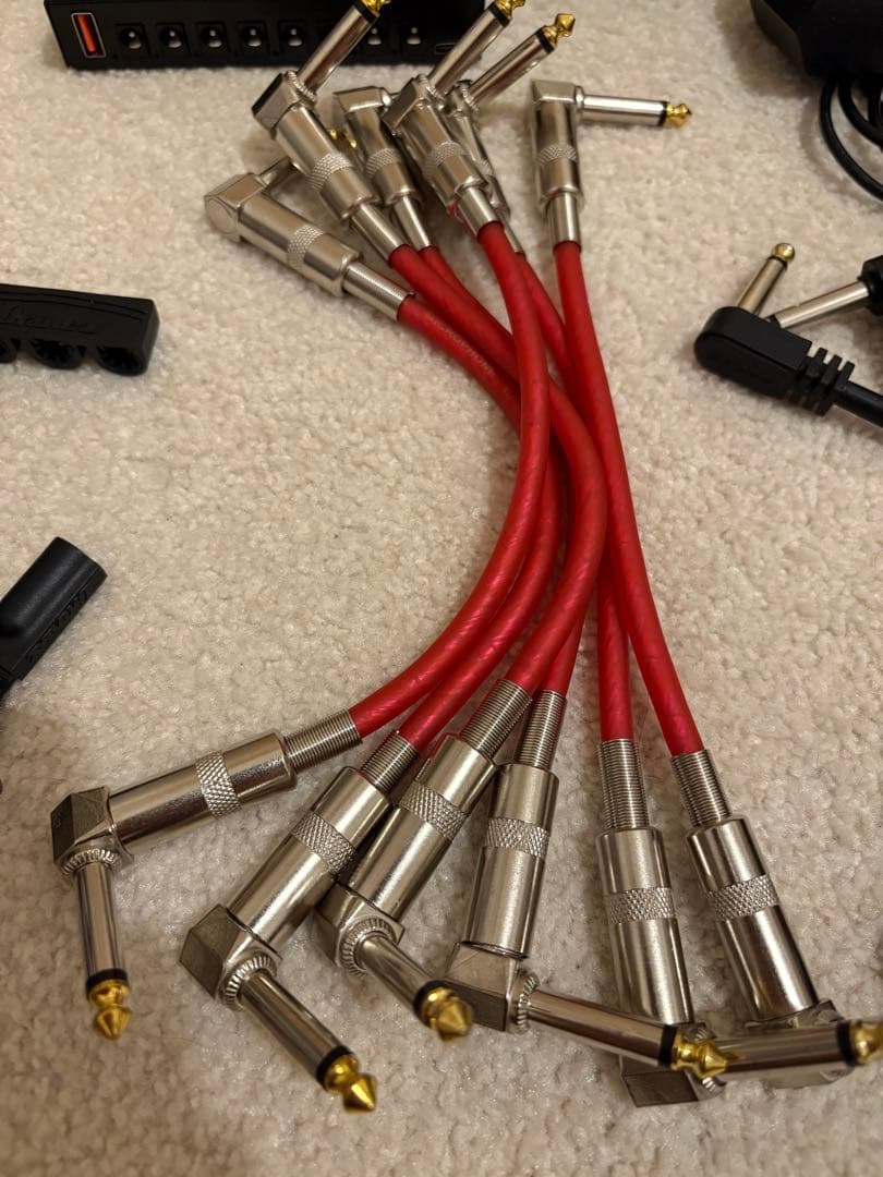 エフェクター　ペダルボード　パッチケーブル大量まとめ