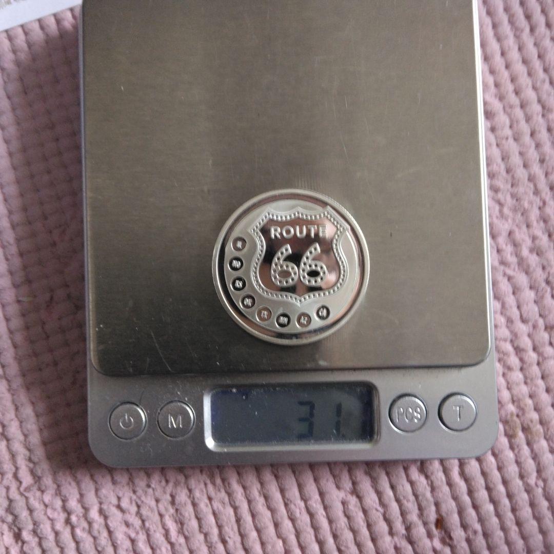 アメリカROUTE６６ハイウエイ純銀１オンスメダル