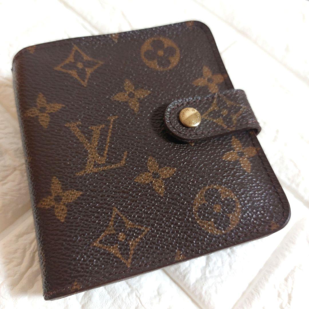 美品 Louis Vuitton ルイヴィトン コンパクトジップ 二つ折財布