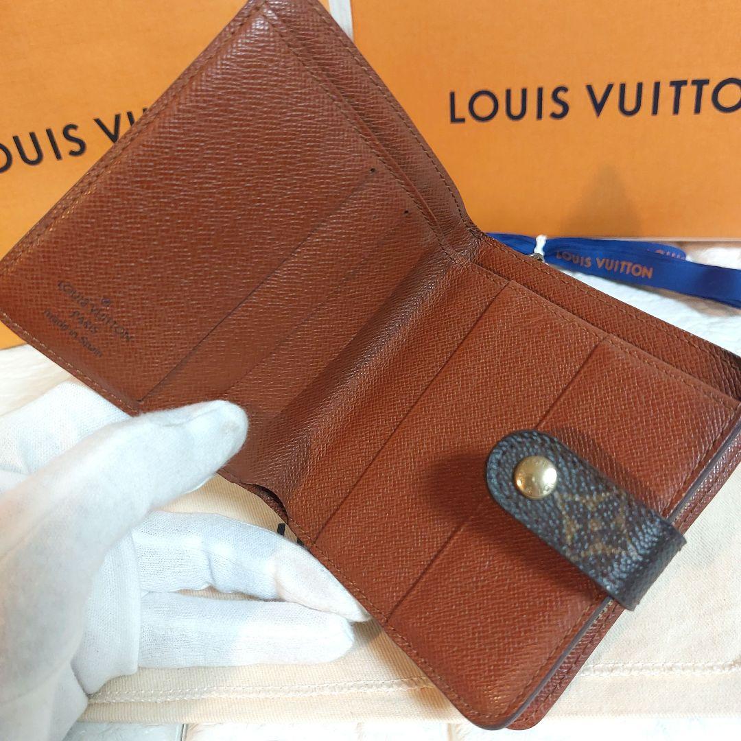 美品 Louis Vuitton ルイヴィトン コンパクトジップ 二つ折財布