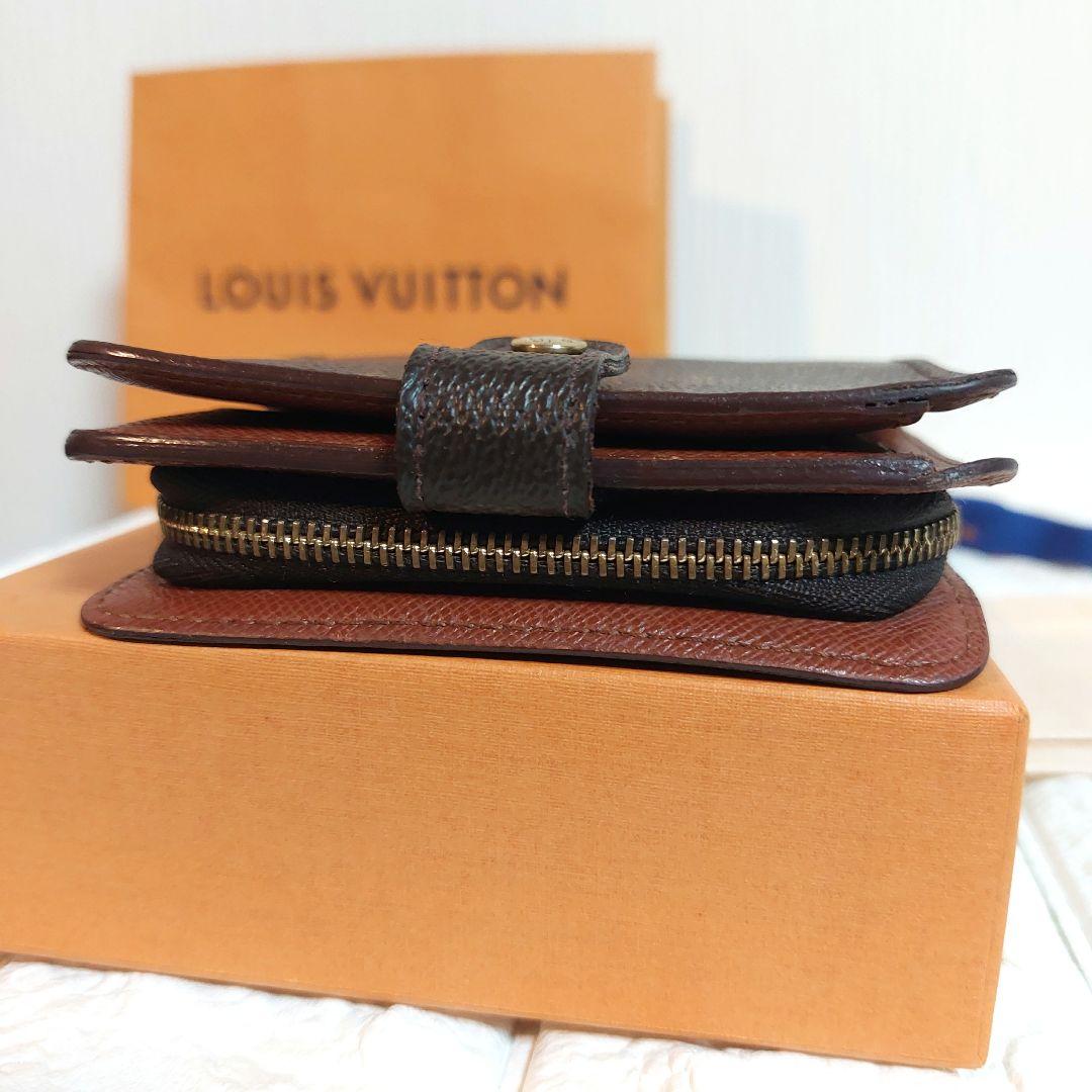 美品 Louis Vuitton ルイヴィトン コンパクトジップ 二つ折財布