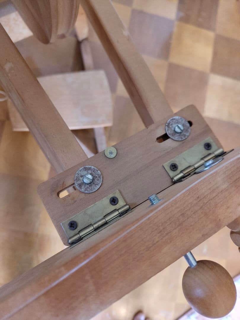 糸紡ぎ機　糸車(ボビン台、ボビン、糸かせ、説明書つき)