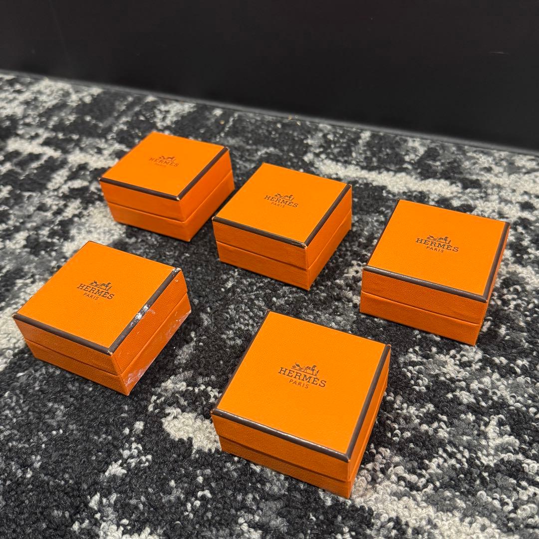 ㊱HERMES　エルメス　オレンジ　空箱　小物・アクセサリー入れ　8個セット