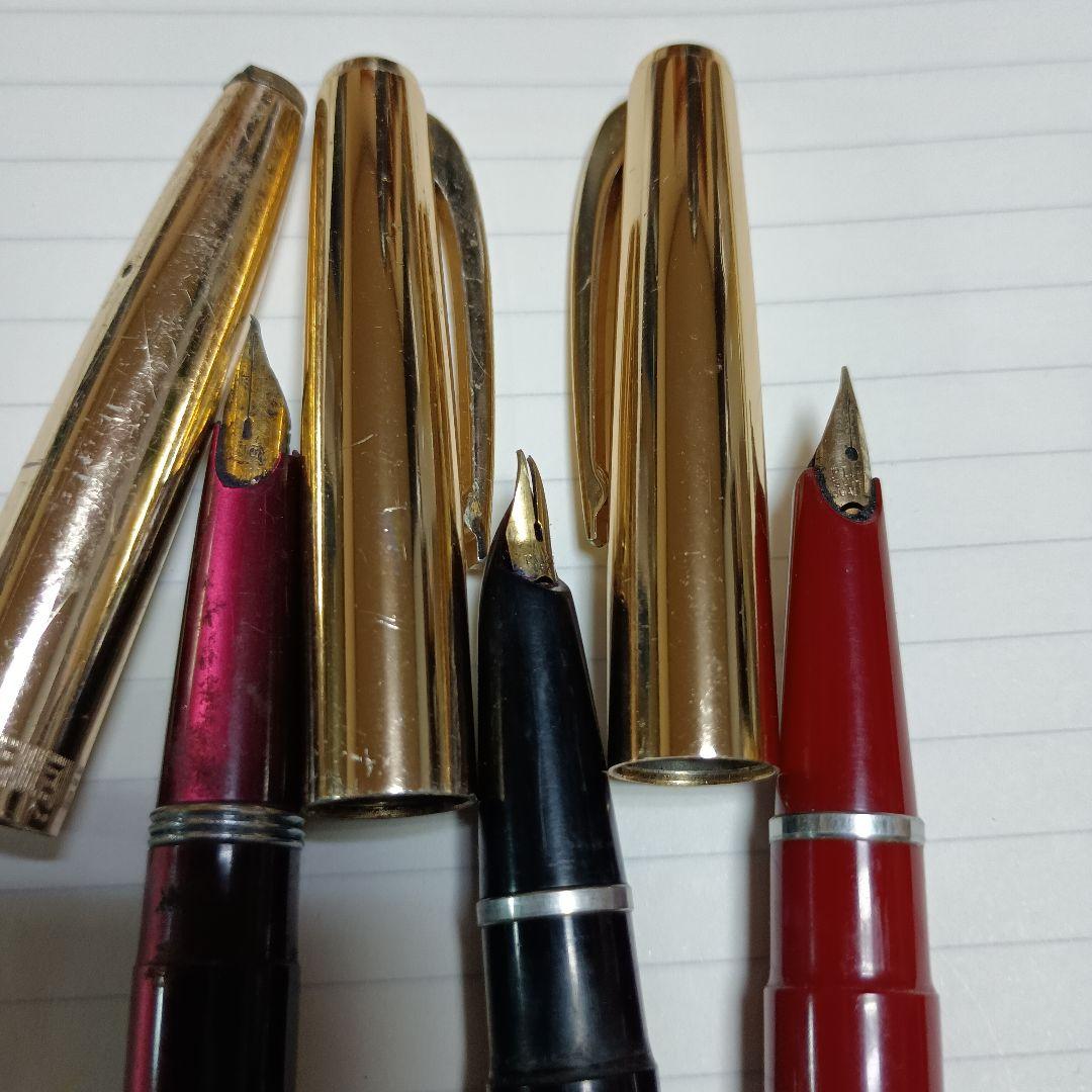 パイロット万年筆三本一つはk14の刻印有ります。ジャンク品