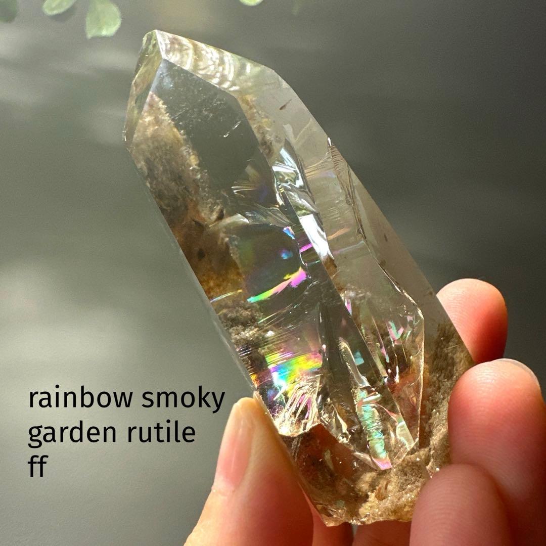 スモーキー　ルチル　ガーデンクォーツ　ルチル　スモーキー　フリーフォーム　透明