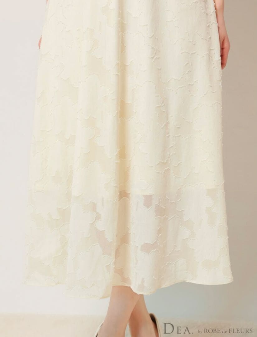 Dea ローブドフルール ロングドレス アイボリー