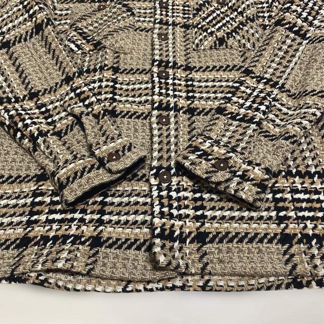 美品！wax london ワックスロンドン バスケットチェックシャツ M