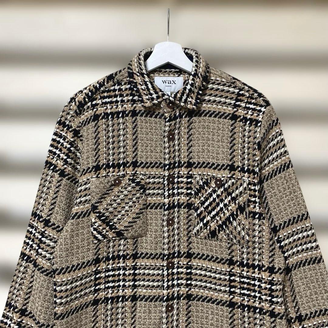 美品！wax london ワックスロンドン バスケットチェックシャツ M