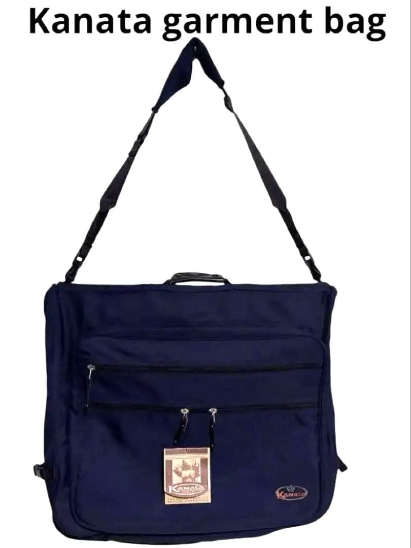 KANATA デッドストック　ガーメントバッグ　ハンガー付　美品　ネイビー