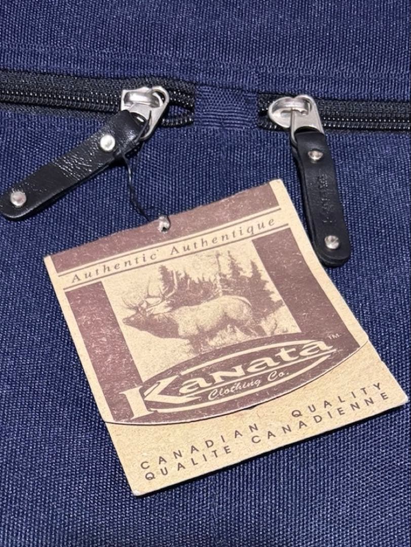KANATA デッドストック　ガーメントバッグ　ハンガー付　美品　ネイビー