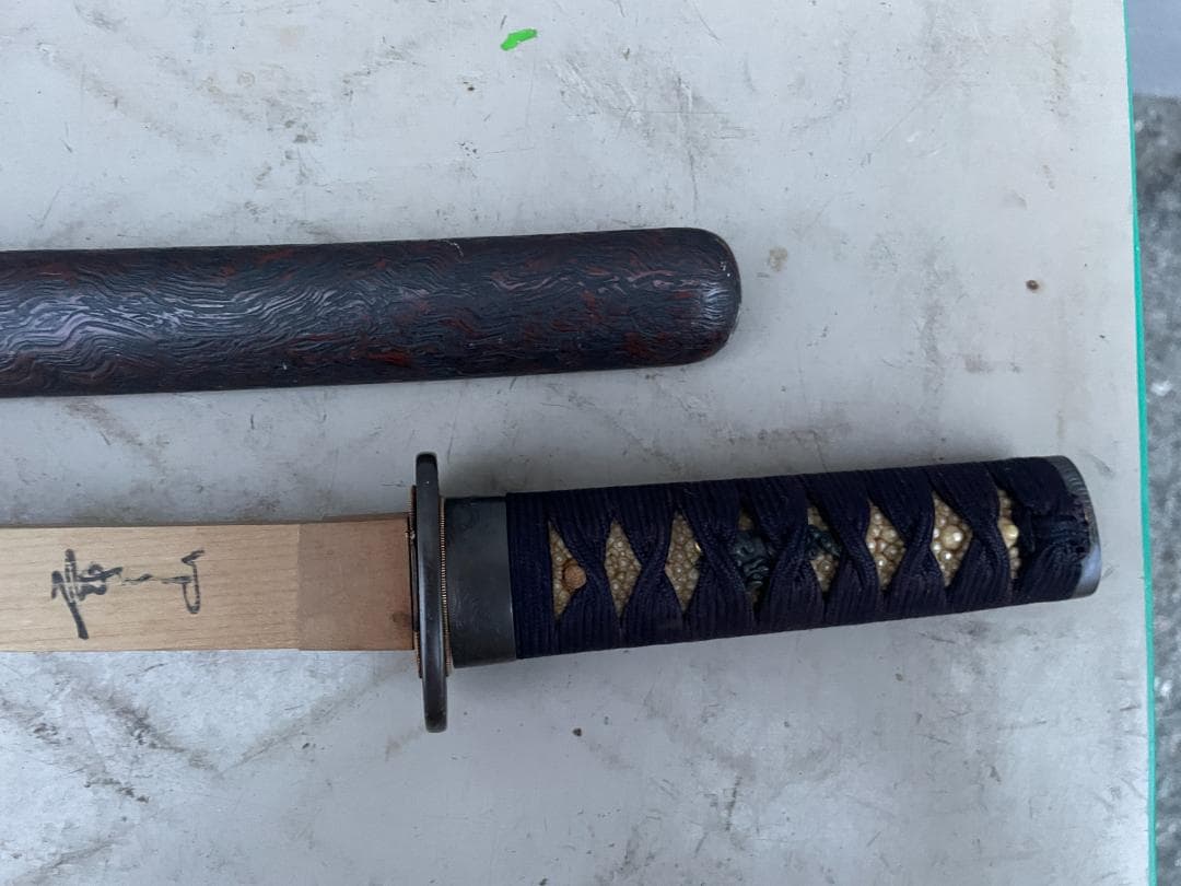 ★状態〇★ 竹光 模造刀 昭和レトロ [ 鍔 柄 が希少品 ] 古美術品 置物