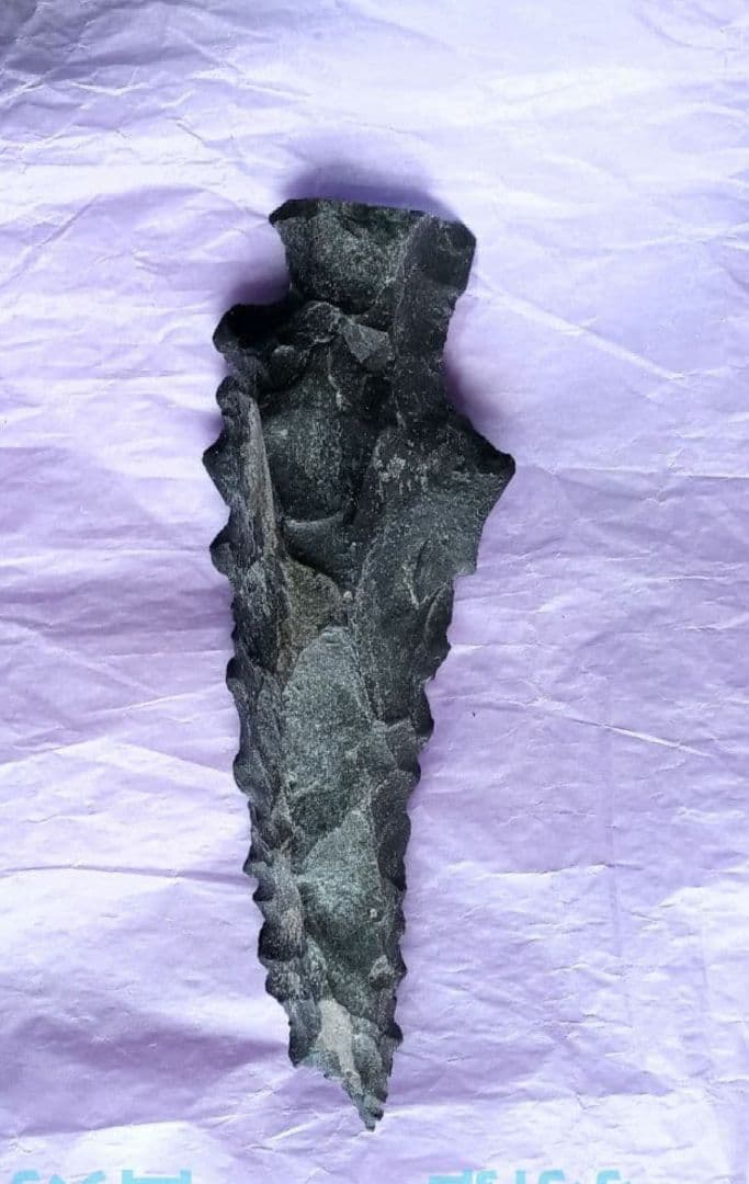 卑弥呼石剣 本物 サヌカイト 石器 模写