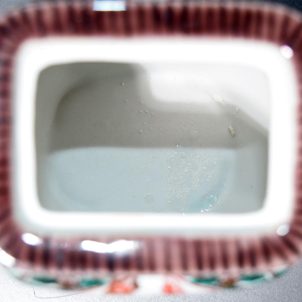 九谷焼 香炉 覚山 獅子摘 青手 鳳凰 獅子 香道具 茶道具 仏具