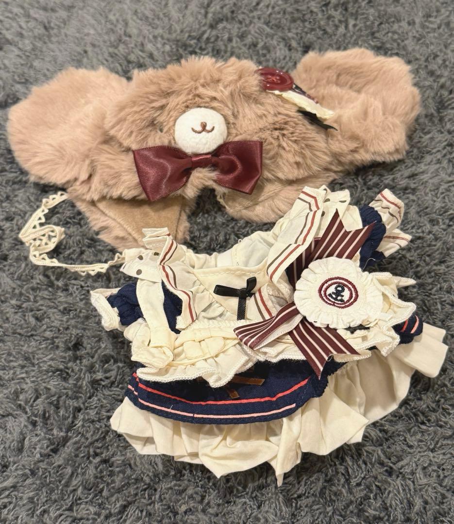20cm完売レア限定セーラー風熊ちゃんメイド着せ替えぬいぐるみ服セット♪