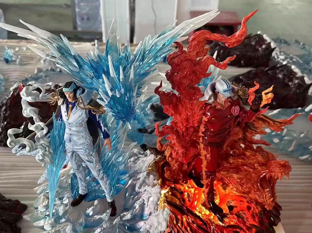 ワンピース 青キジ クザン 赤犬 サカズキ ガレージキット フィギュア2体セット