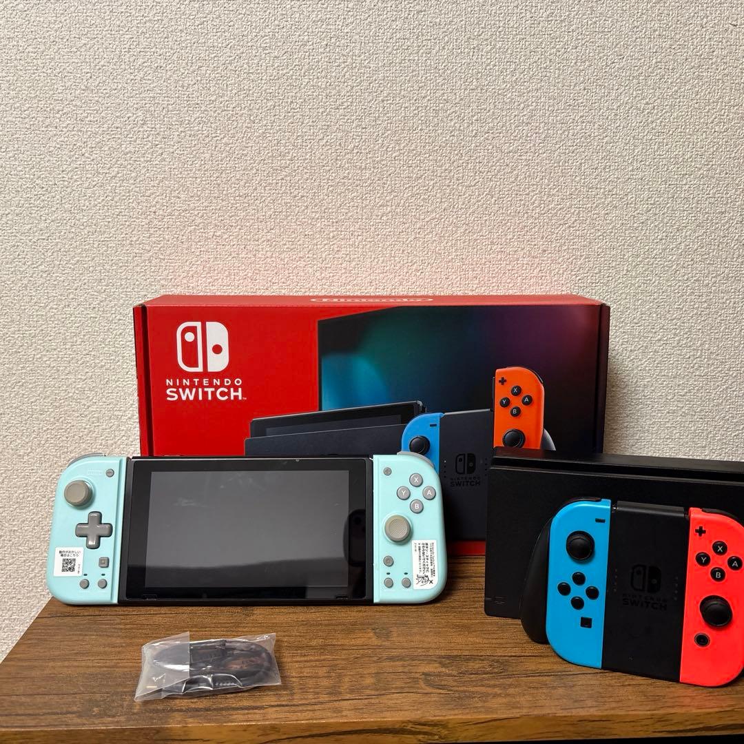 【初期化済み】switch 箱付き➕オプションコントローラセット
