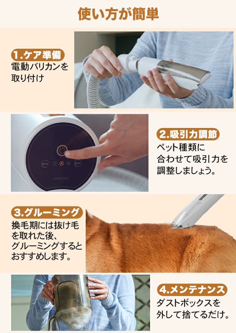 ペット用バリカンセット エアロボ