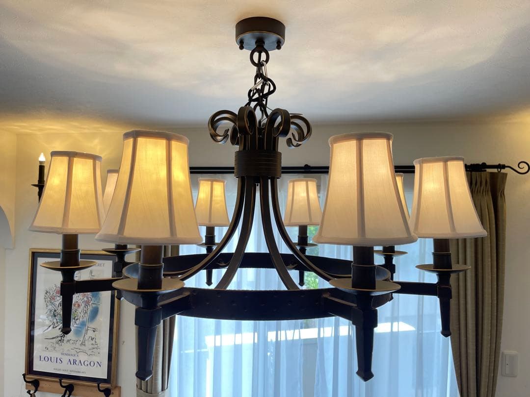 シャンデリア 8灯とブラケットランプ 2灯×2セット