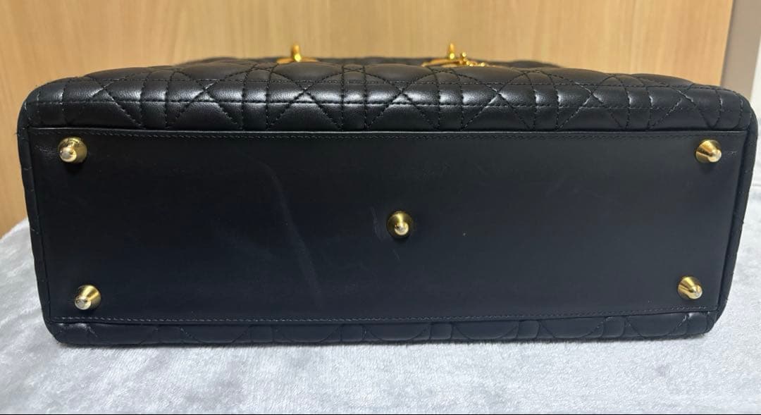 ChristianDior Paris 黒 レザーハンドバッグ