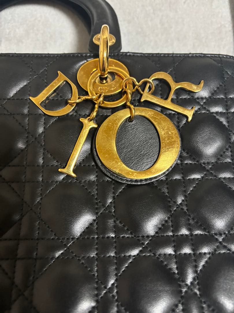 ChristianDior Paris 黒 レザーハンドバッグ