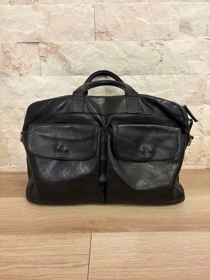 ［超美品］COCOMEISTER ブラックレザー ビジネスバッグ