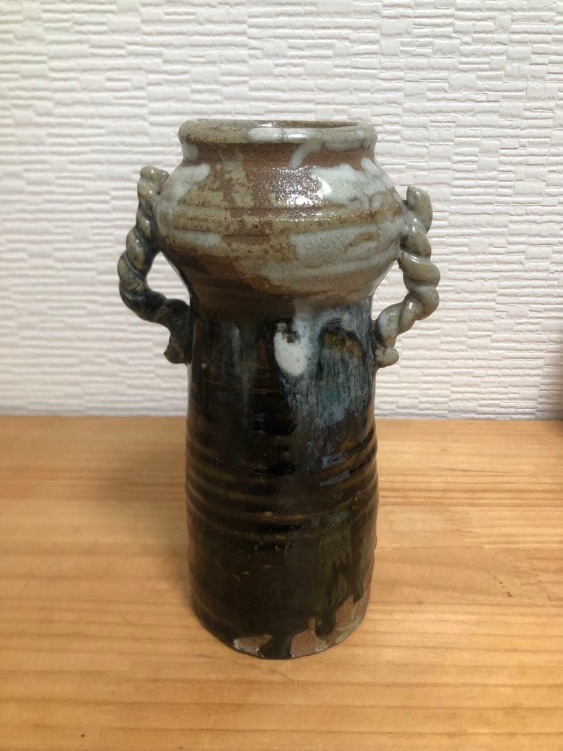 唐津焼　朝鮮唐津　耳つき花瓶