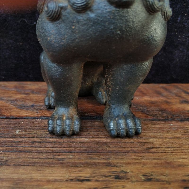 鉄器 獅子 一対瑞獣 応接間 書斎茶舎 鎮宅 辟邪 開運風水 招財 置物 工芸品