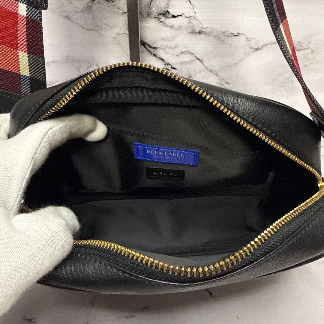 (美品)大人気、ブルーレーベル、カメラバッグ、オールレザー、シボ革、人気色、金