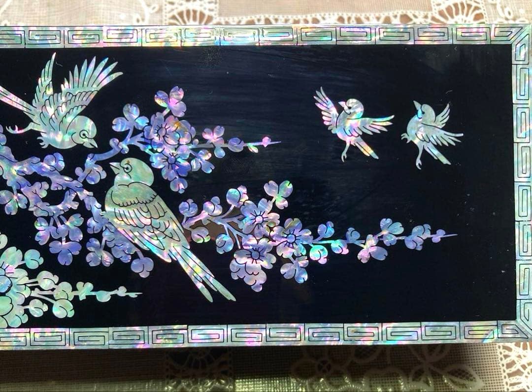 韓国伝統工芸品　螺鈿細工 アクセサリーケース ジュエリーボックス 名刺入れセット