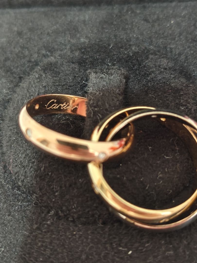 カルティエ　トリニティリング　ダイヤ15石　サイズ50
