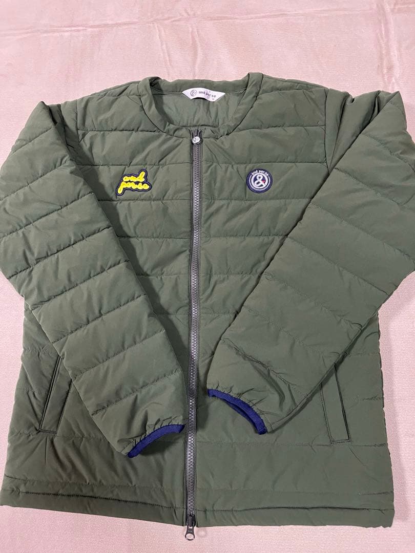 アンパスィエアロカプセル中綿フルジップブルゾン M カーキ