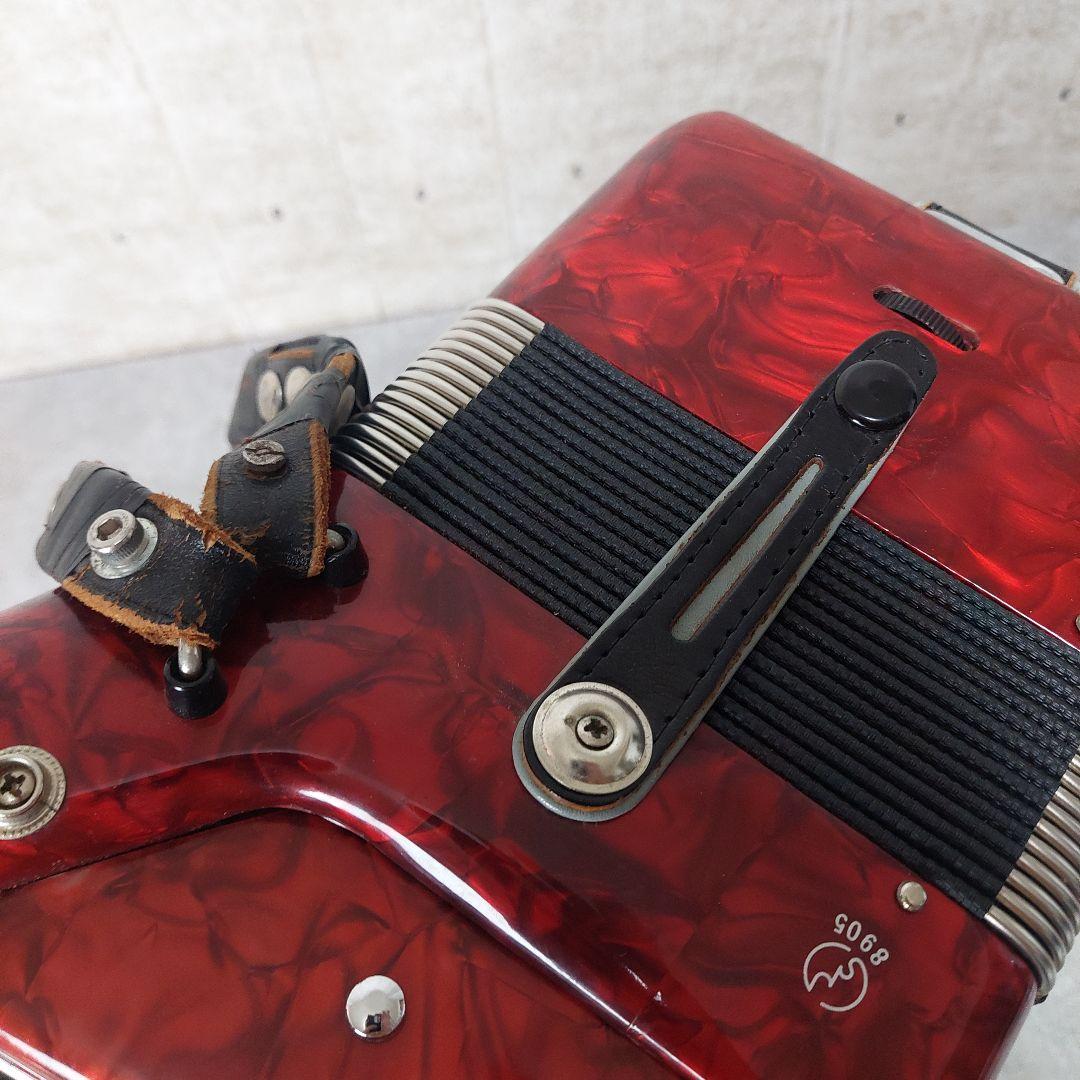 YAMAHA アコーディオン YA-80 レッド ソフトケース付き 80ベース