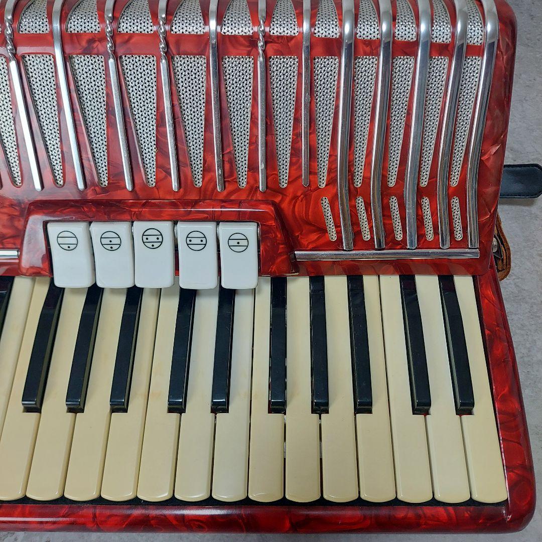 YAMAHA アコーディオン YA-80 レッド ソフトケース付き 80ベース