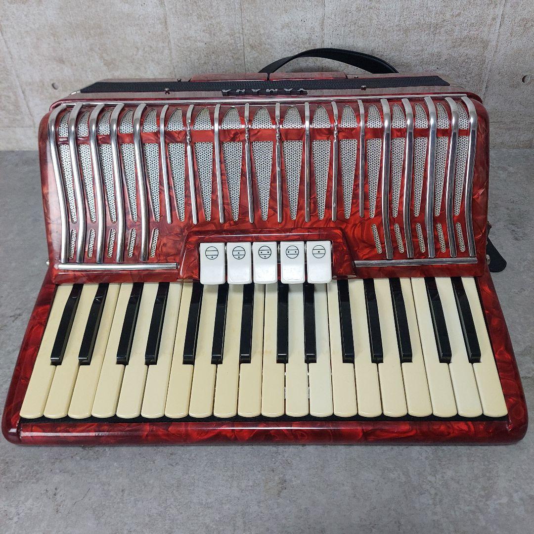 YAMAHA アコーディオン YA-80 レッド ソフトケース付き 80ベース