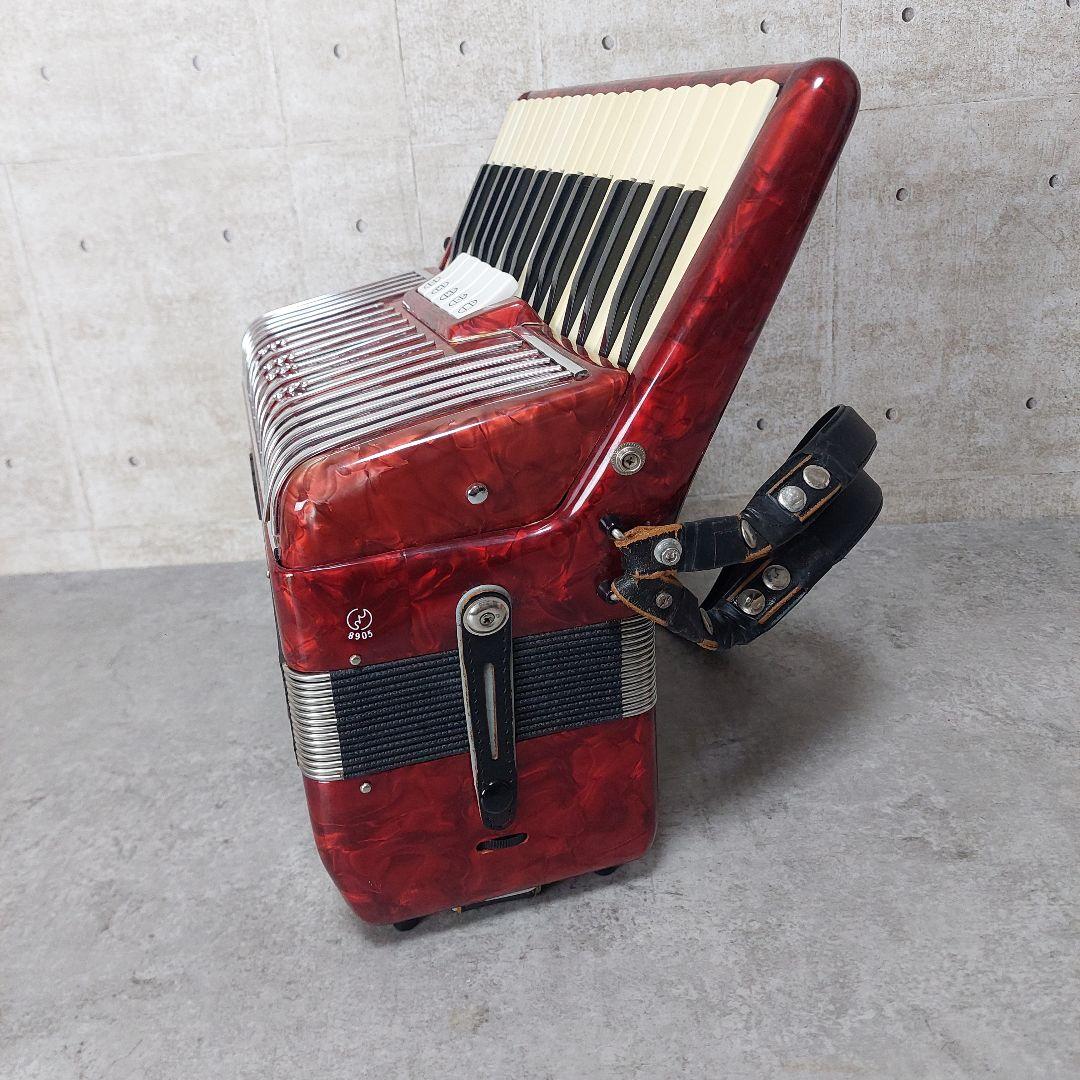 YAMAHA アコーディオン YA-80 レッド ソフトケース付き 80ベース